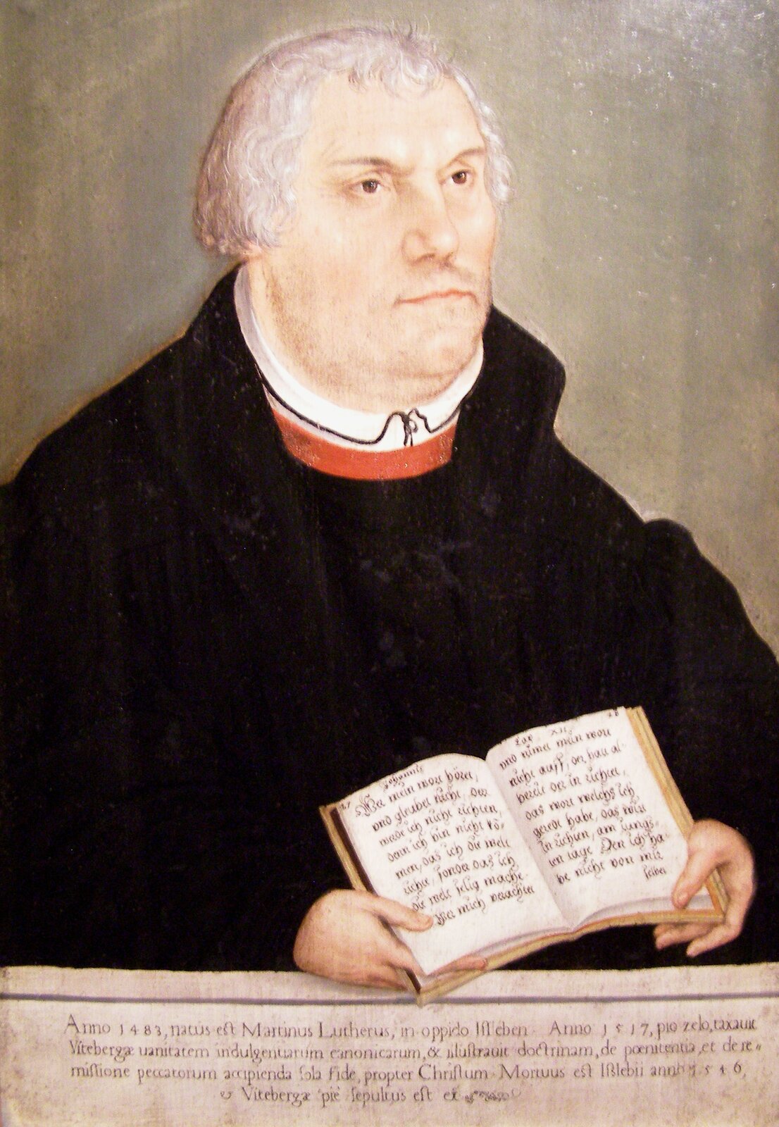 Portret Marcina Lutra Portret Marcina Lutra Źródło: Lucas Cranach młodszy, koniec XVI wieku, domena publiczna.