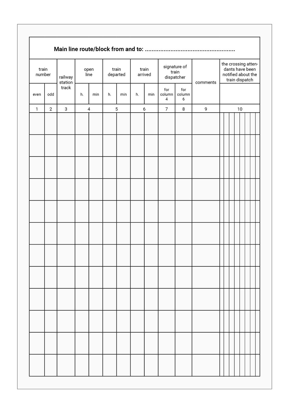 The document shows the traffic log of the train signalling point R146. Dokument przedstawia dziennik ruchu posterunku zapowiadawczego R146.