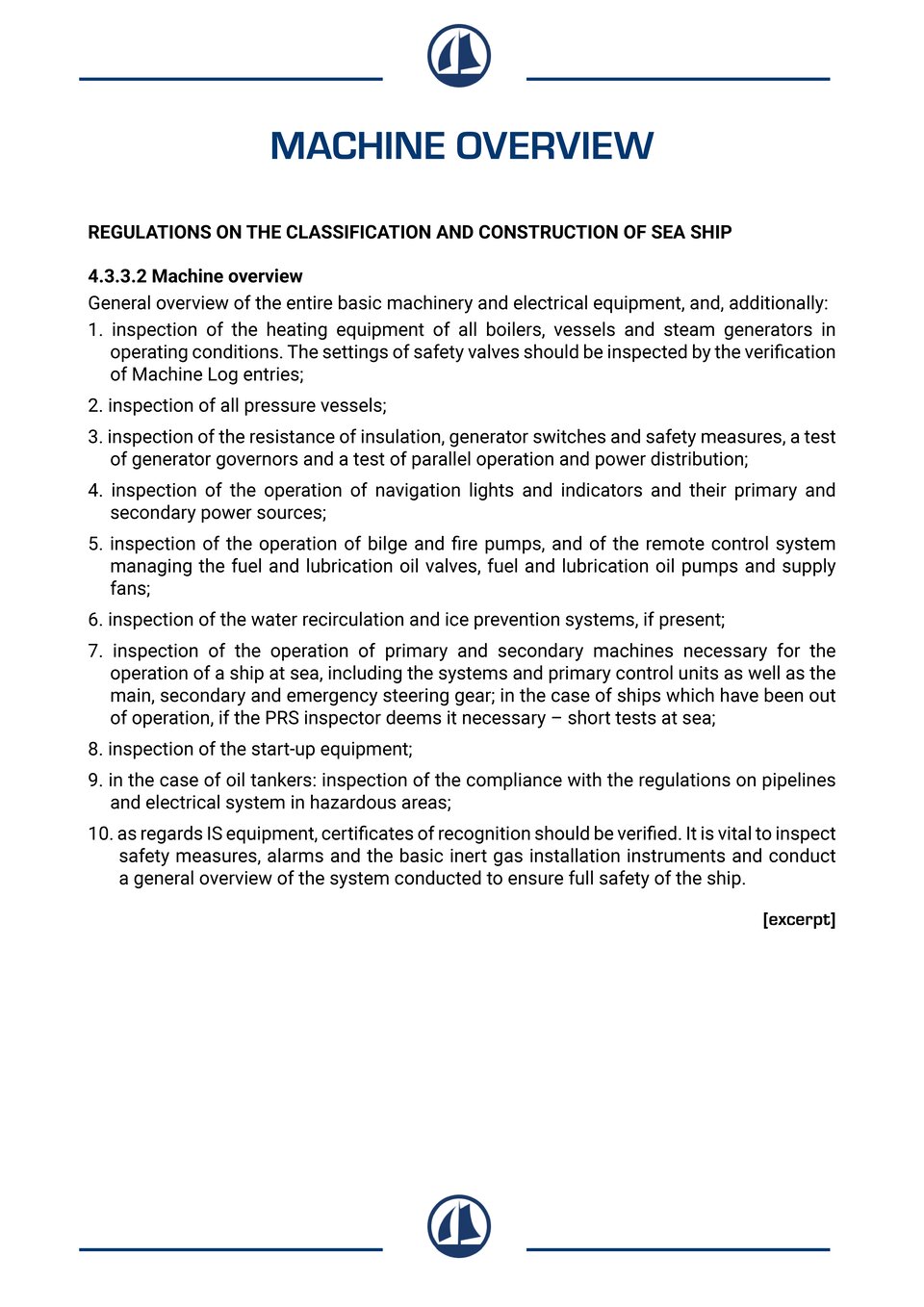 The document is an excerpt from the regulations on the classification and construction of sea ships of the Polish Register of Shipping. Dokument przedstawia fragment przepisów klasyfikacji i budowy statków morskich Polskiego Rejestru Statków.