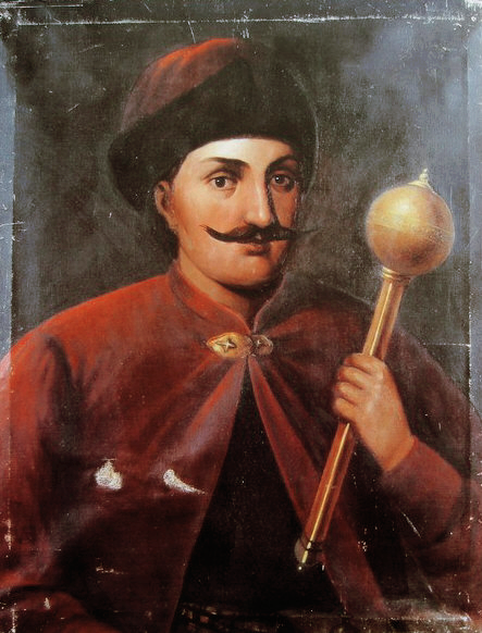 Portret hetmana Iwana Wyhowskiego – obraz nieznanego autora z XIX w. Portret hetmana Iwana Wyhowskiego – obraz nieznanego autora z XIX w. Źródło: przed 1664, domena publiczna.
