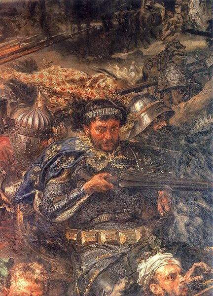 Fragment obrazu „Bitwa pod Grunwaldem”. Tak sobie wyobrażał Zawiszę Czarnego XIX-wieczny malarz Jan Matejko Fragment obrazu „Bitwa pod Grunwaldem”. Tak sobie wyobrażał Zawiszę Czarnego XIX-wieczny malarz Jan Matejko Źródło: domena publiczna.