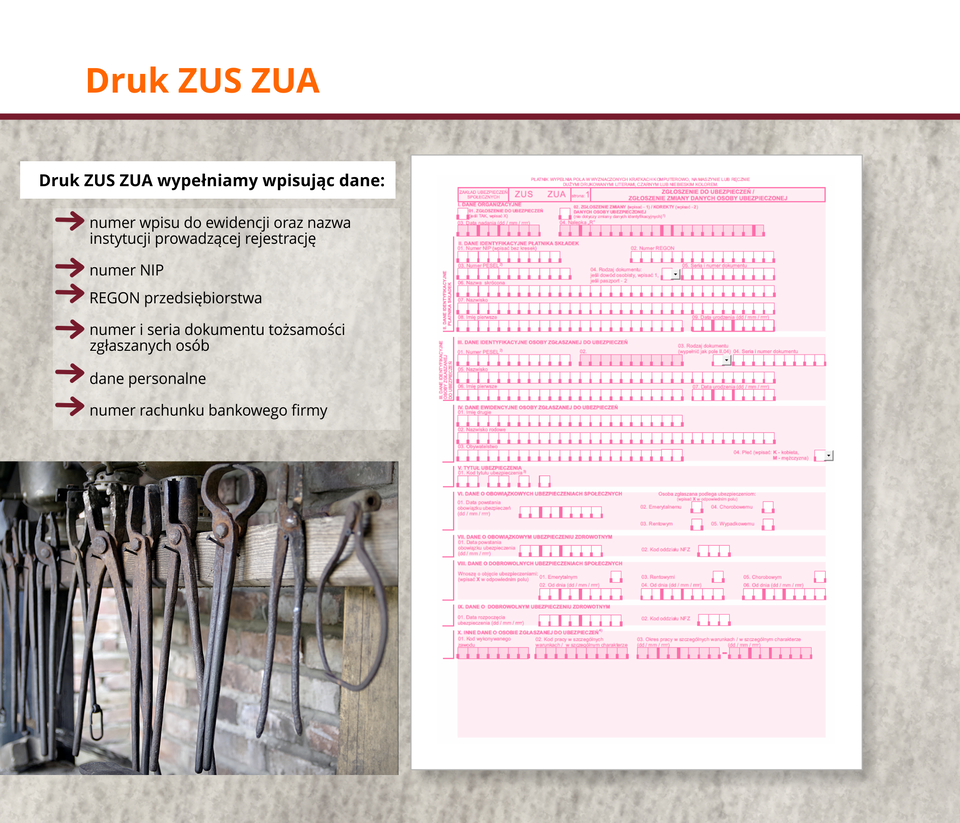 Ilustracja przedstawia druk ZUA.