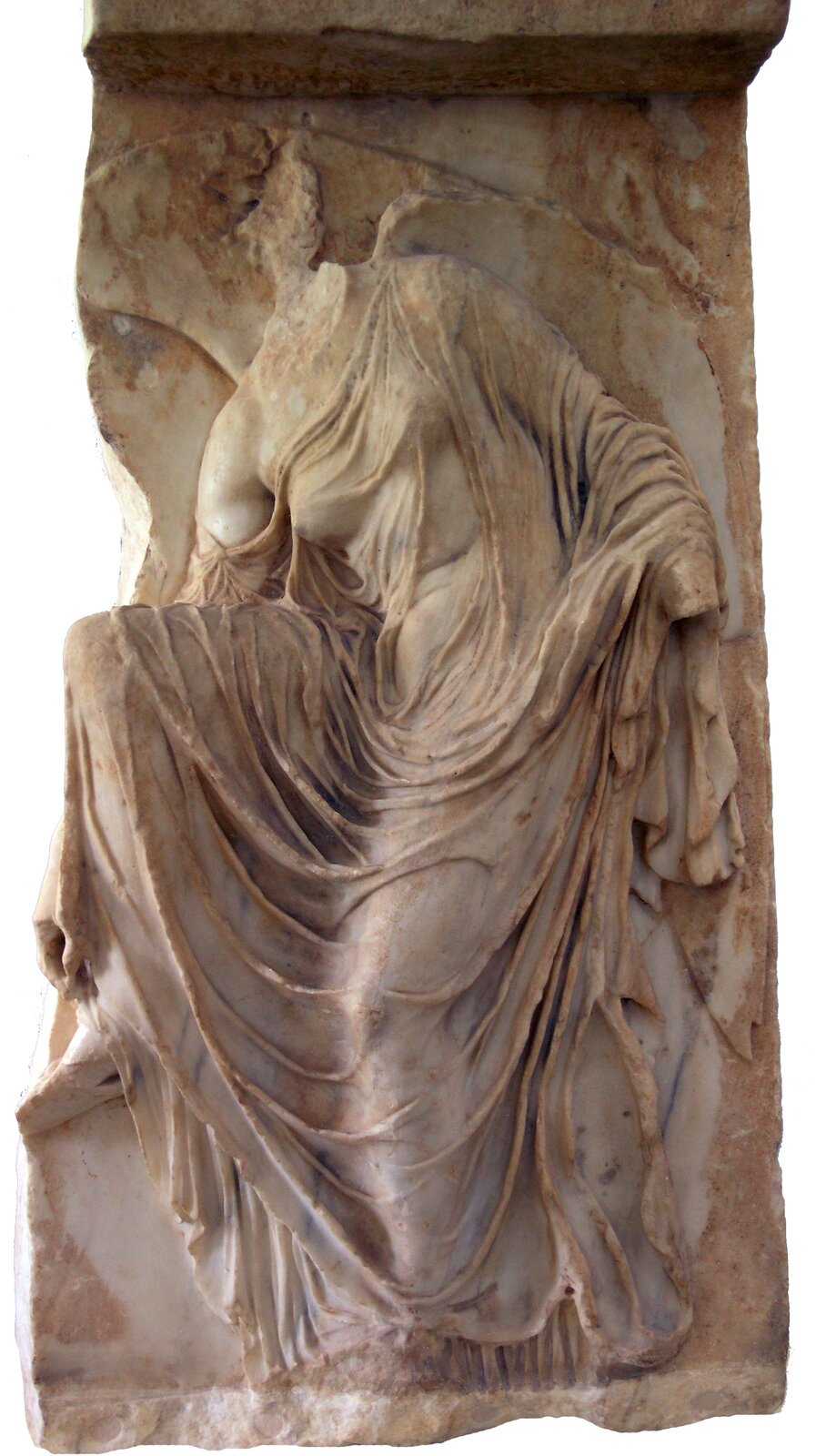 Nike rozwiązująca sandał Źródło: Nike rozwiązująca sandał, ok. 410 p.n.e., marmur, Acropolis Museum, licencja: CC BY 2.5.