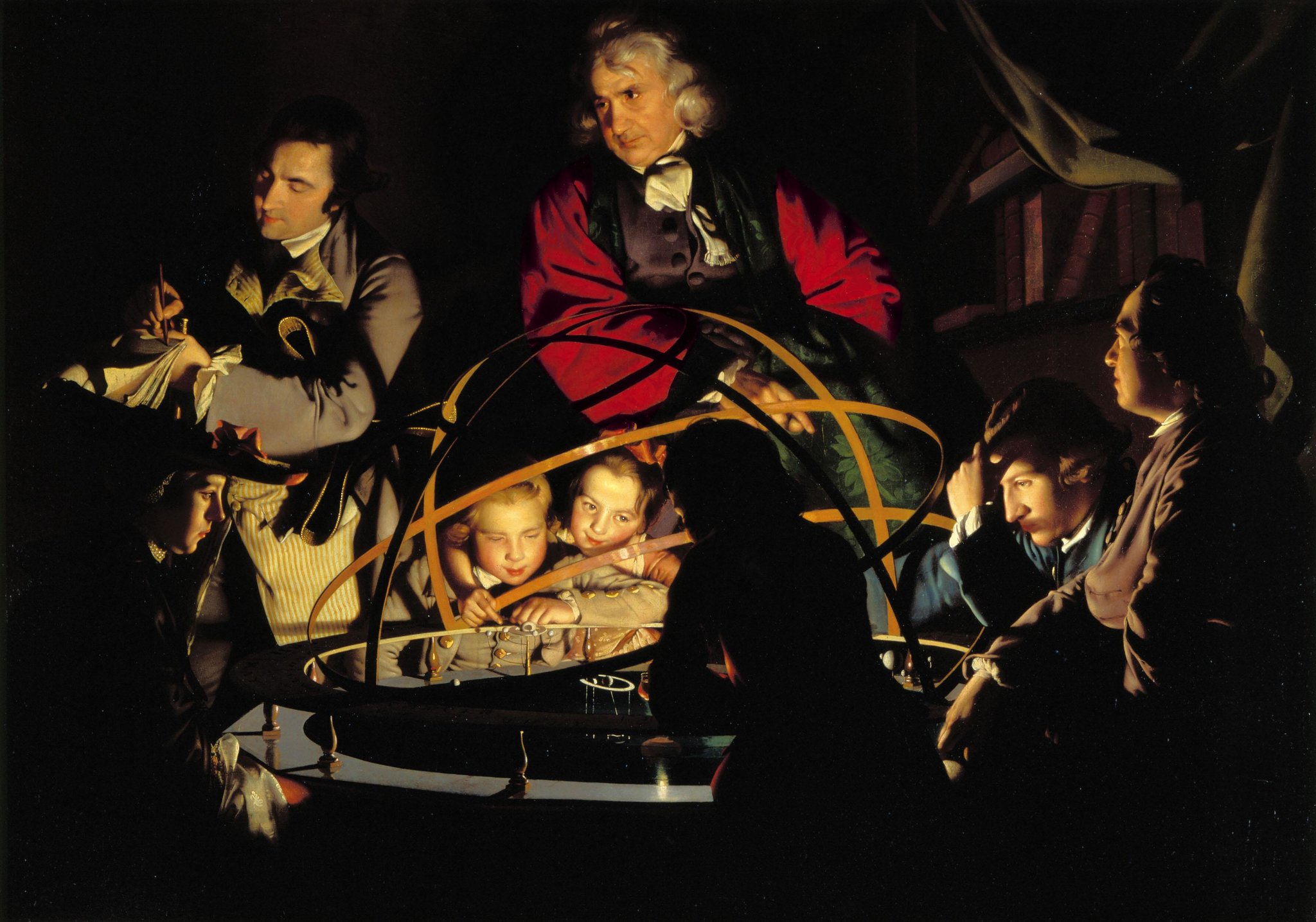 Filozof prezentujący model Układu Słonecznego Źródło: Joseph Wright of Derby, Filozof prezentujący model Układu Słonecznego, 1766, olej na płótnie, domena publiczna.