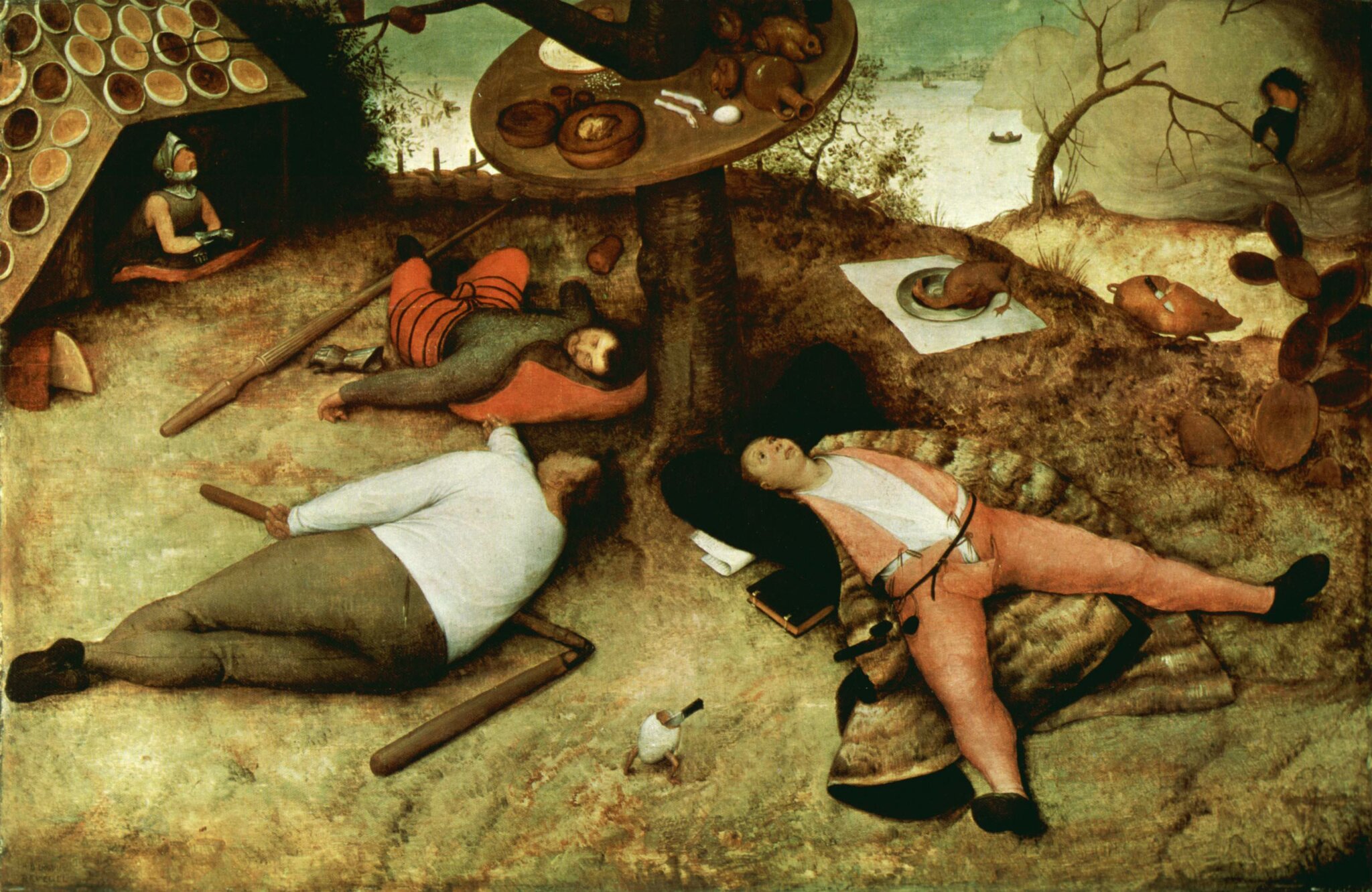 Kraina pasibrzuchów Źródło: Pieter Bruegel Starszy, Kraina pasibrzuchów, 1567, Alte Pinakothek, Monachium, domena publiczna.