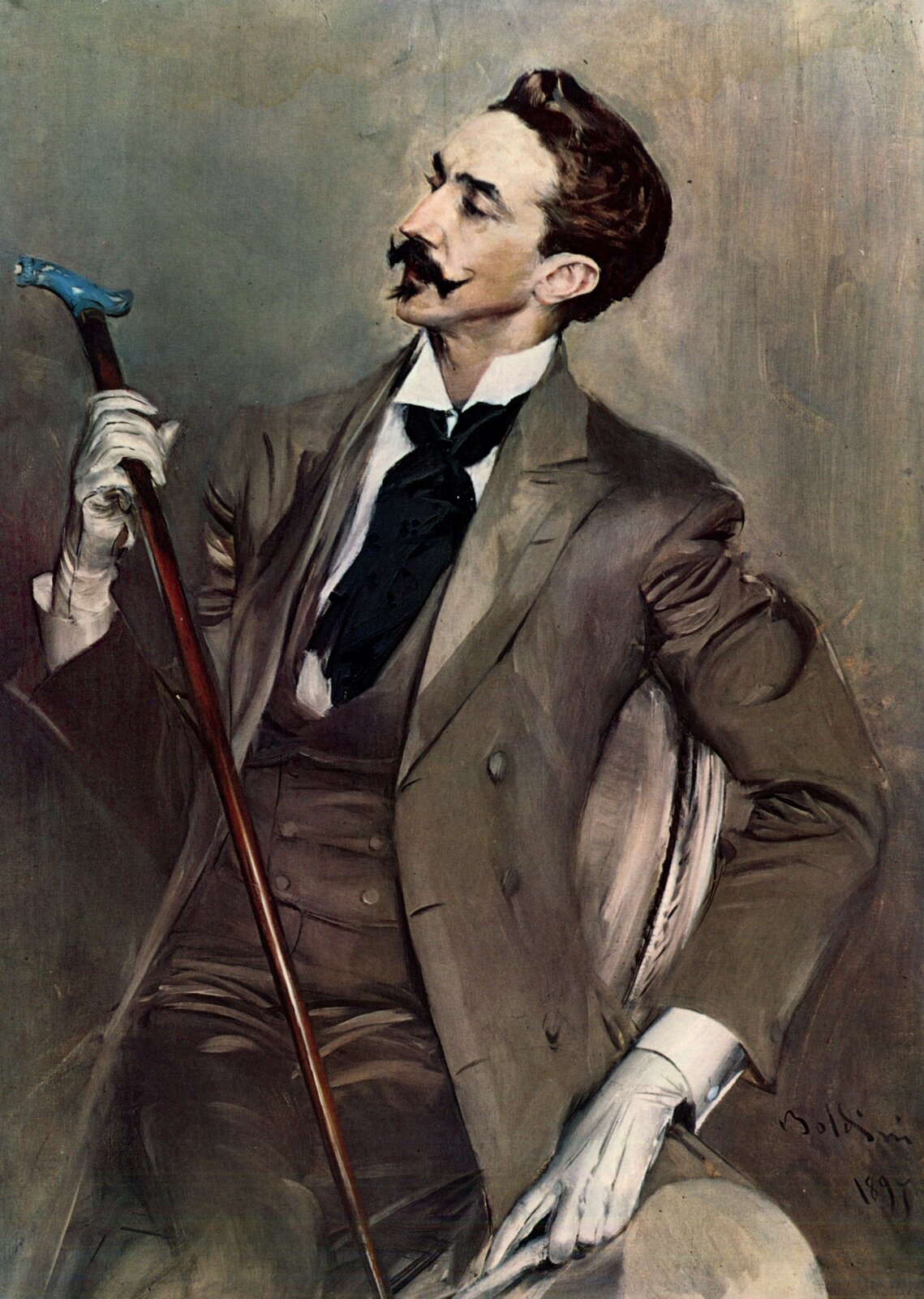 Portret Roberta de Montesquiou Portret Roberta de Montesquiou Źródło: Giovanni Boldini, 1897, Musée d'Orsay, Paryż, domena publiczna.