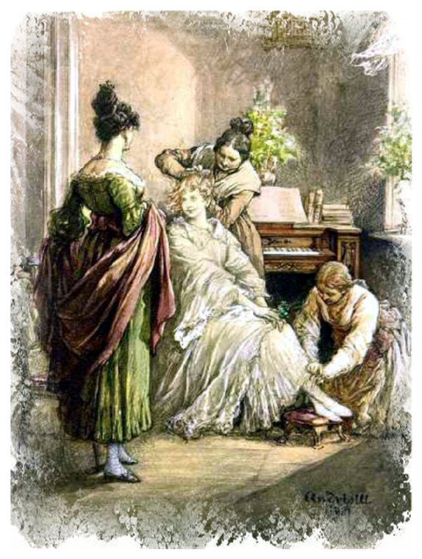 Zosia Ilustracja do Pana Tadeusza Adama Mickiewicza, Księga 5. Źródło: Michał Elwiro Andriolli, Zosia, 1881, domena publiczna.