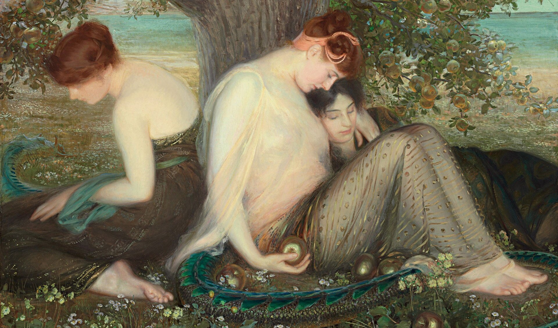 Ogród Hesperyd Źródło: Albert Herter, Ogród Hesperyd, 1898, olej na płótnie, domena publiczna.