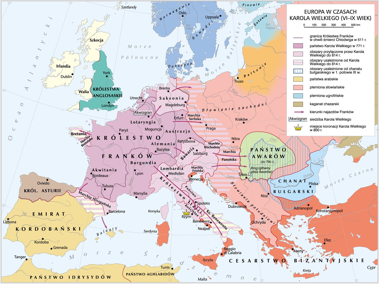 mapa Królestwa Franków