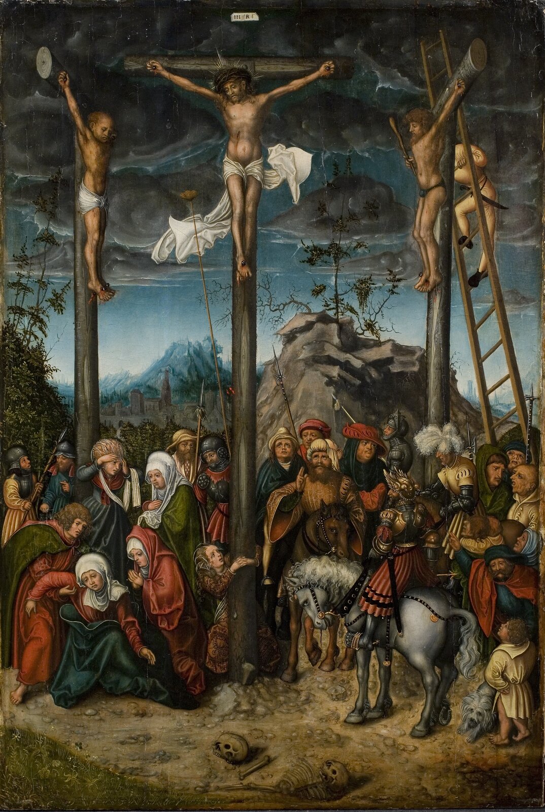 Ukrzyżowanie Źródło: Lucas Cranach starszy, Ukrzyżowanie, ok. 1505–1520, olej na desce, domena publiczna.