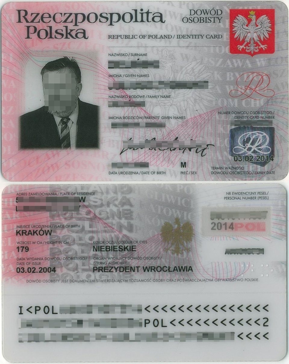 wzór dowodu osobistego