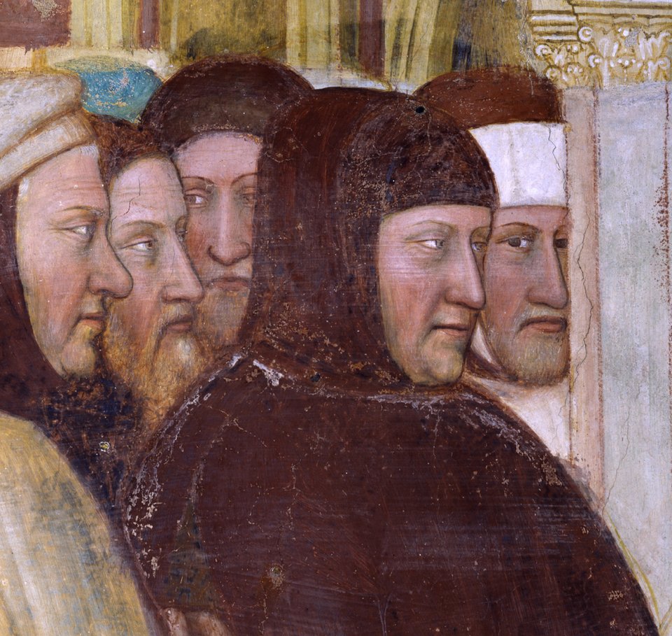 Portret Francesco Petrarki Źródło: Altichiero, Portret Francesco Petrarki, ok. 1376, fresk, „Oratorio di San Giorgio” w Padwie, domena publiczna.