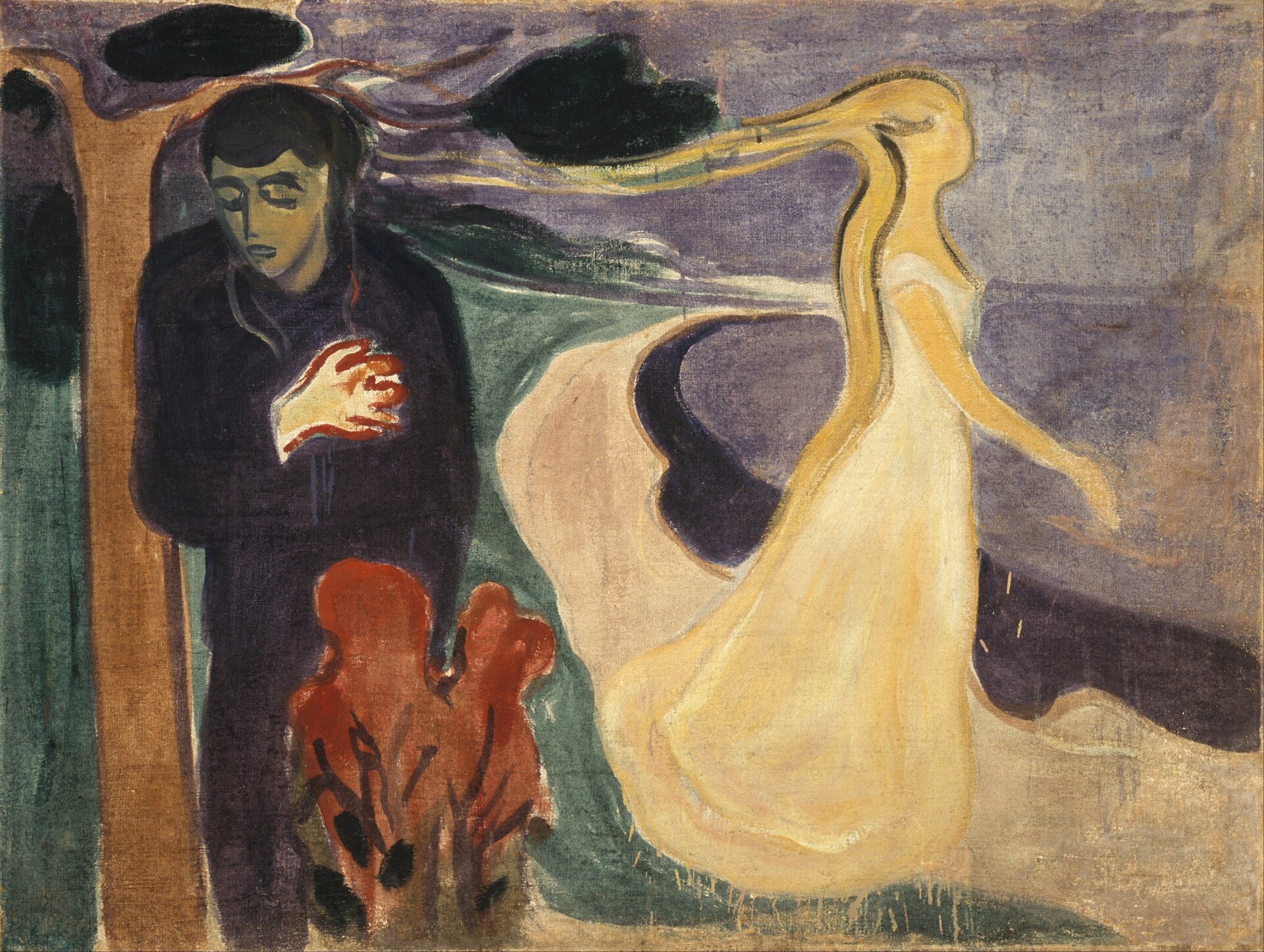 Rozłączenie Źródło: Edvard Munch, Rozłączenie, 1896, olej na płótnie, Muzeum Muncha w Oslo, domena publiczna.