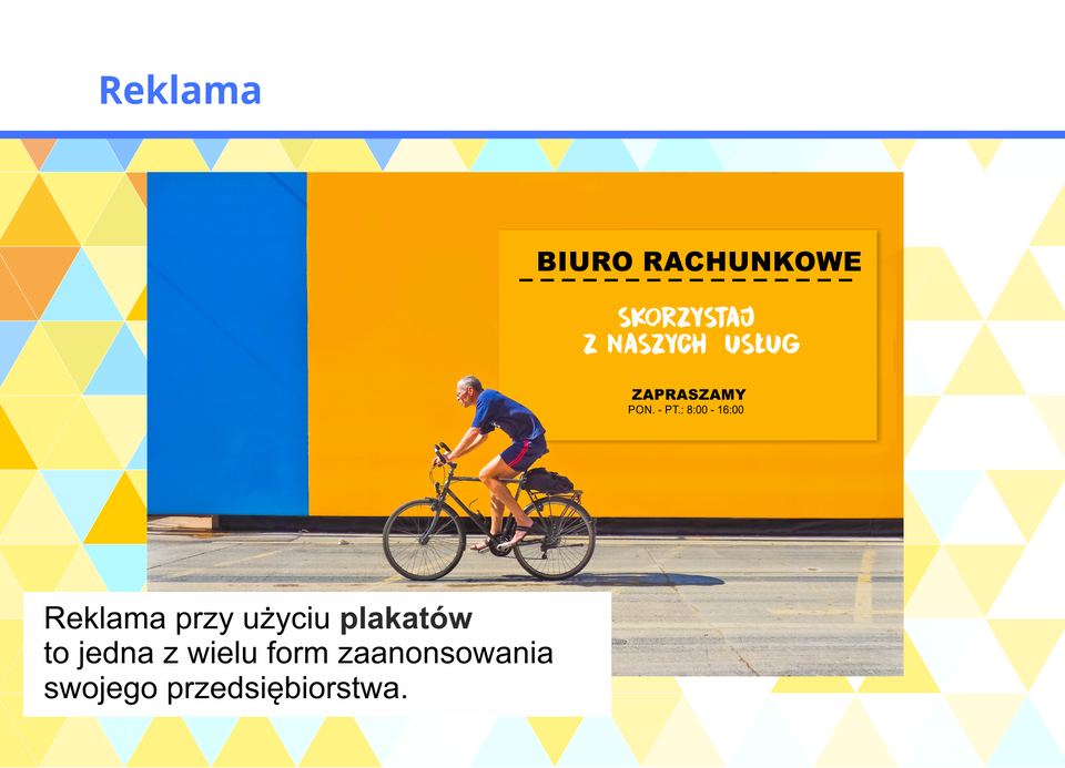 Przedstawienie sposobu reklamy firmy