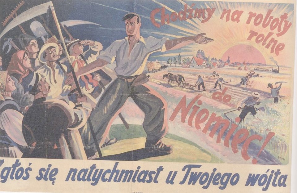 Plakat propagandowy Źródło: Plakat propagandowy, 1940-1941, Narodowe Archiwum Cyfrowe, domena publiczna.
