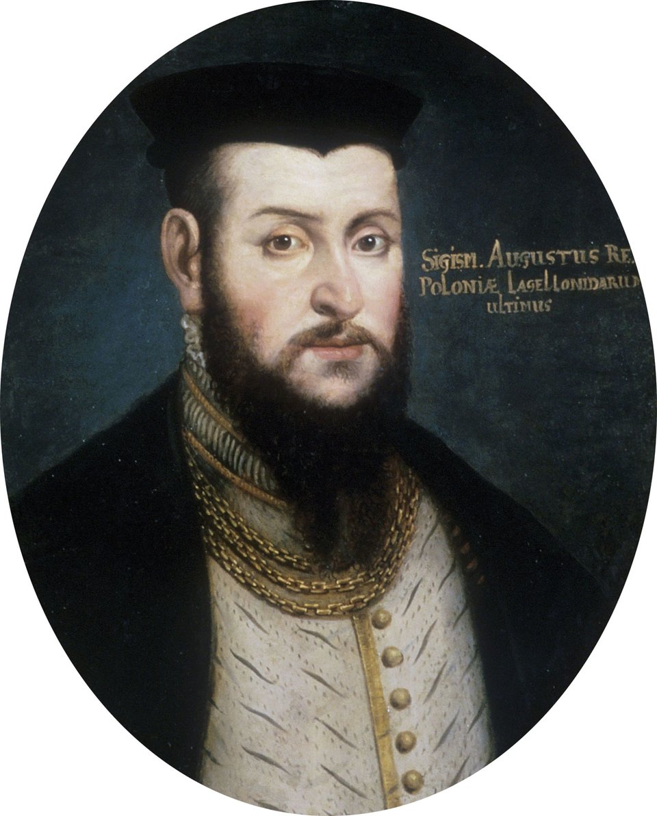 Portret Zygmunta Augusta Portret Zygmunta Augusta z ok. 1554 r. Malarz nieznany, obecnie obraz prezentowany jest w Muzeum Narodowym w Krakowie Źródło: Portret Zygmunta Augusta, po. 1554, olej na miedzi, Muzeum Narodowe w Krakowie, domena publiczna.