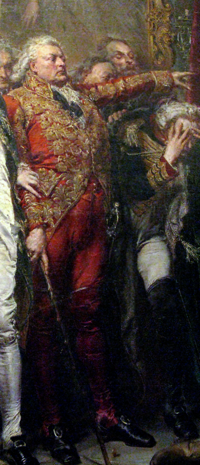Adam Poniński - fragment obrazu „Rejtan - Upadek Polski Źródło: Jan Matejko, Adam Poniński - fragment obrazu „Rejtan - Upadek Polski, 1866, Wikimedia Commons, licencja: CC BY-SA 3.0.