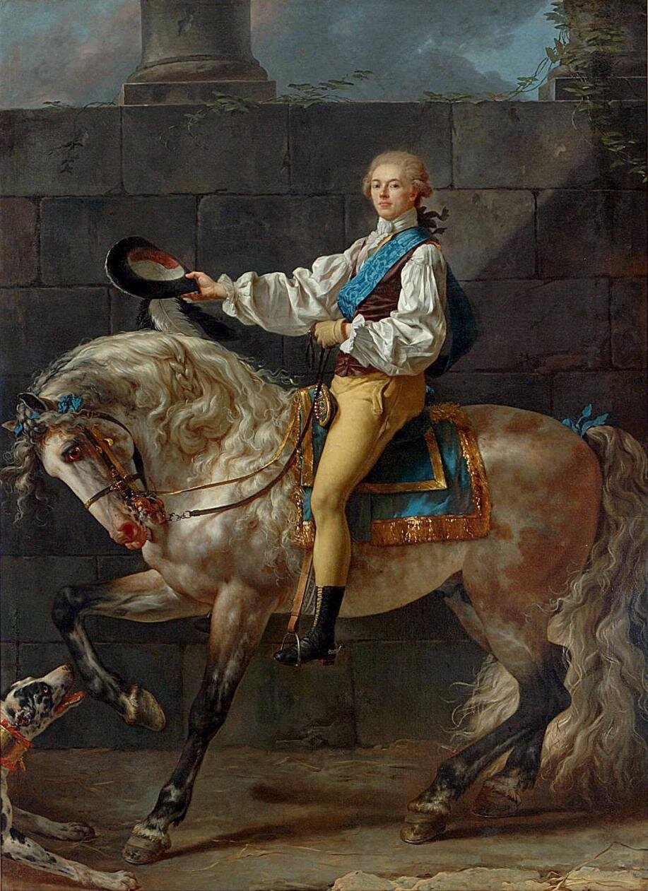 Portret Stanisława Kostki Potockiego Źródło: Jaques-Louis David, Portret Stanisława Kostki Potockiego, 1780–1781, olej na płótnie, Muzeum Pałacu Króla Jana III w Wilanowie, Warszawa, domena publiczna.