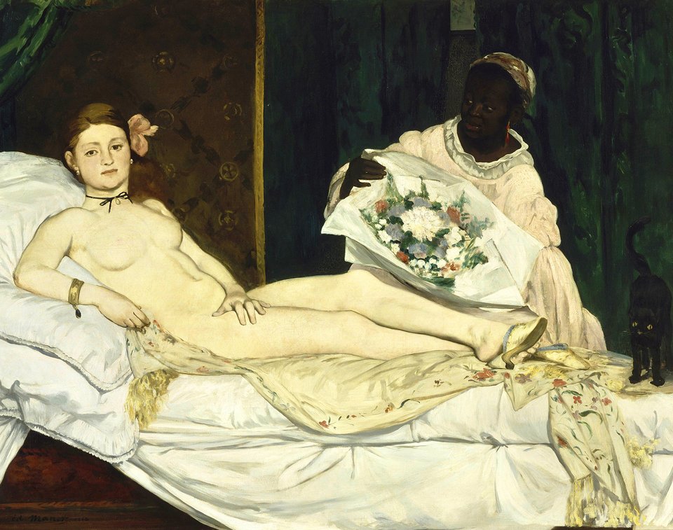 Olimpia Źródło: Édouard Manet, Olimpia, 1863, olej na płótnie, Musée d'Orsay, Paryż, domena publiczna.
