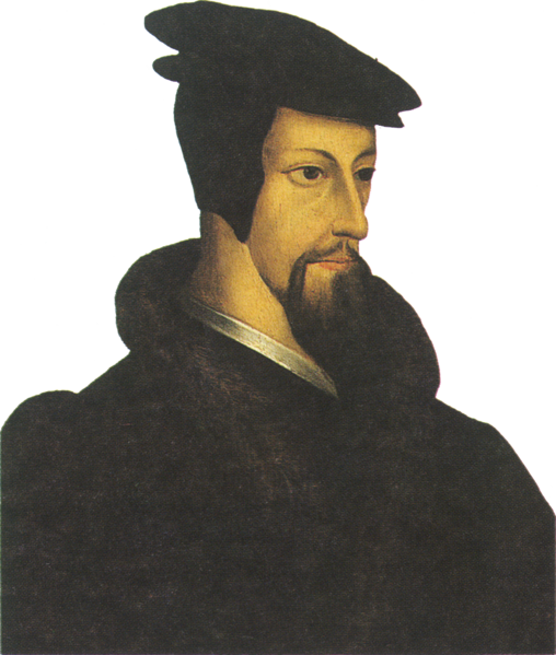 Portret Jana Kalwina Źródło: artysta anonimowy, Portret Jana Kalwina, XVI wiek, domena publiczna.