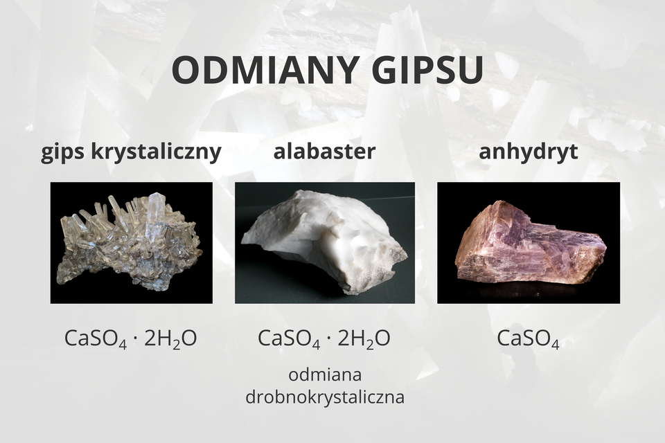 Rodzaje skał gipsowych