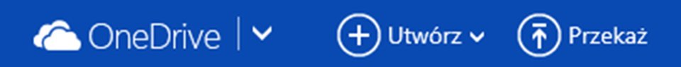 Zrzut fragmentu paska menu usługi OneDrive