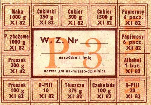 Kartka wieloasortymentowa Kartka wieloasortymentowa Źródło: domena publiczna.