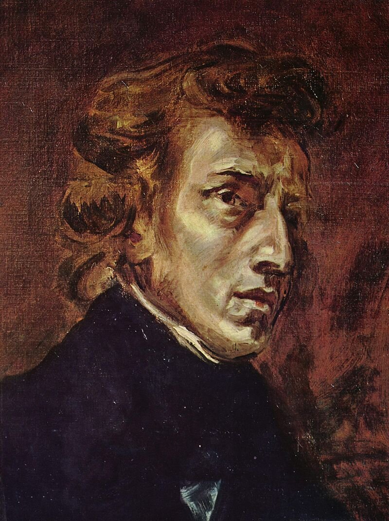 Portret Fryderyka Chopina Źródło: Eugène Delacroix, Portret Fryderyka Chopina, 1838, olej na płótnie, licencja: CC 0.