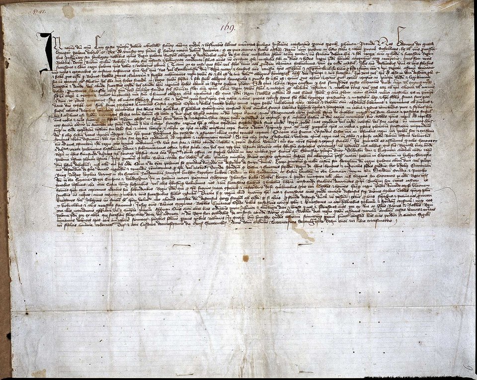 Przywilej koszycki 1374 r. – oryginał Przywilej koszycki 1374 r. – oryginał Źródło: domena publiczna.
