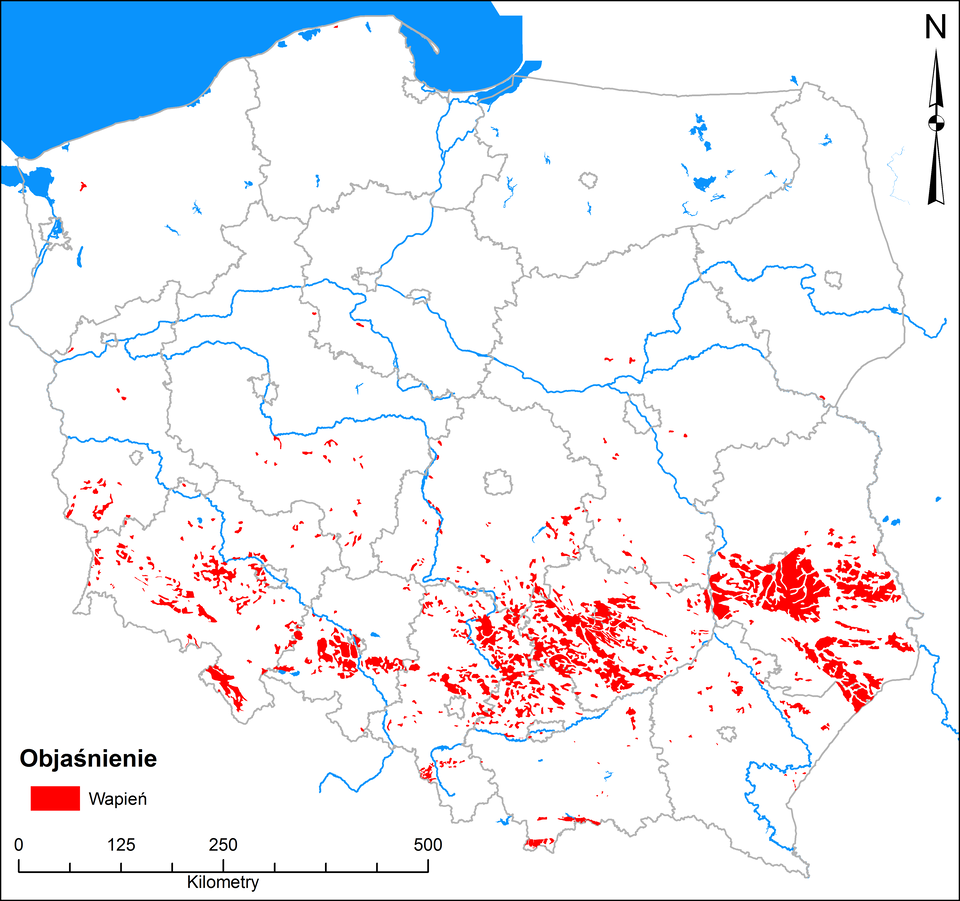 Złoża wapieni w Polsce