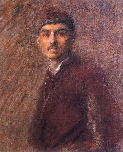 Autoportret Źródło: Władysław Podkowiński, Autoportret, 1887, olej na płótnie, Muzeum Śląskie, Katowice, domena publiczna.