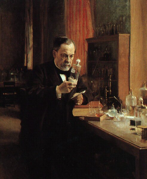 Louis Pasteur Źródło: Albert Edelfelt, Louis Pasteur, 1885, olej na płótnie, Musée d'Orsay, domena publiczna.