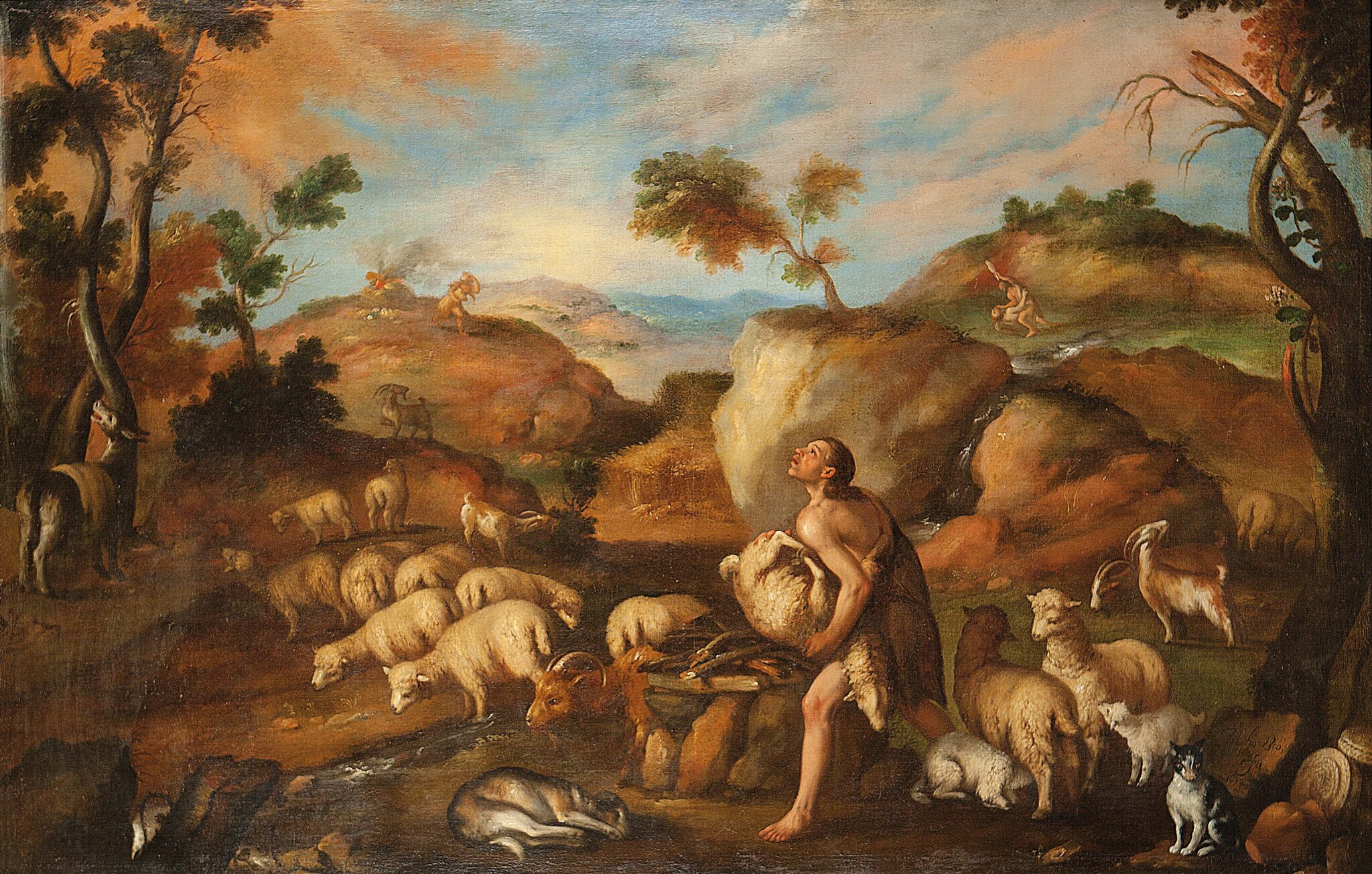 Kain i Abel Źródło: Mateo Orozco, Kain i Abel, 1652, domena publiczna.