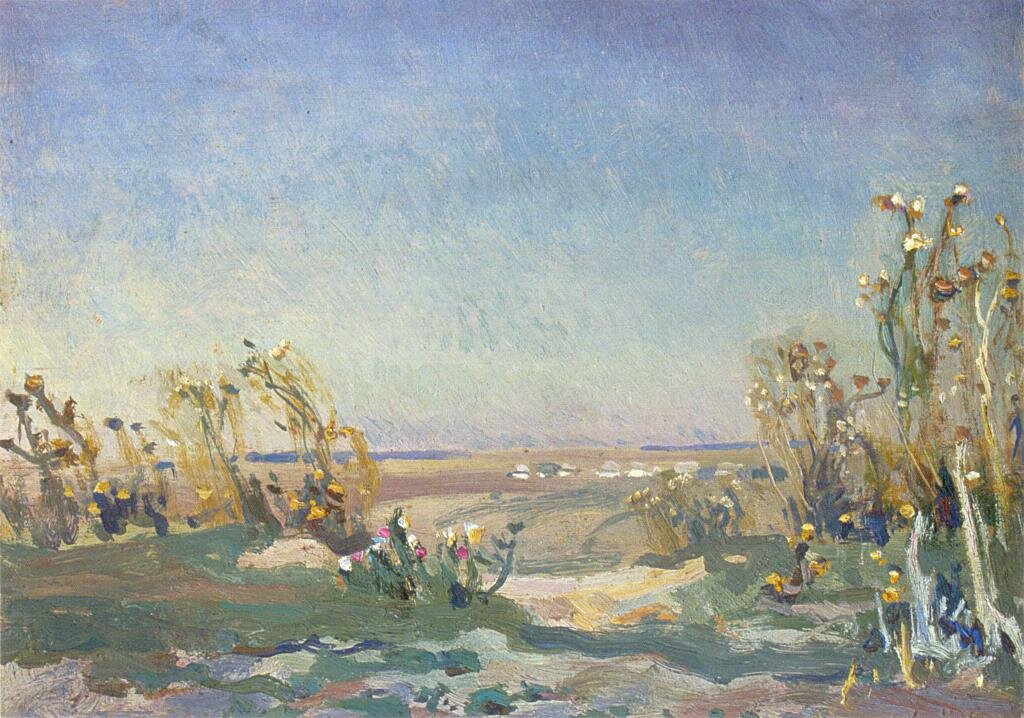 Bodiaki Źródło: Jan Stanisławski, Bodiaki, olej na desce, Lwowska Galeria Sztuki, domena publiczna.