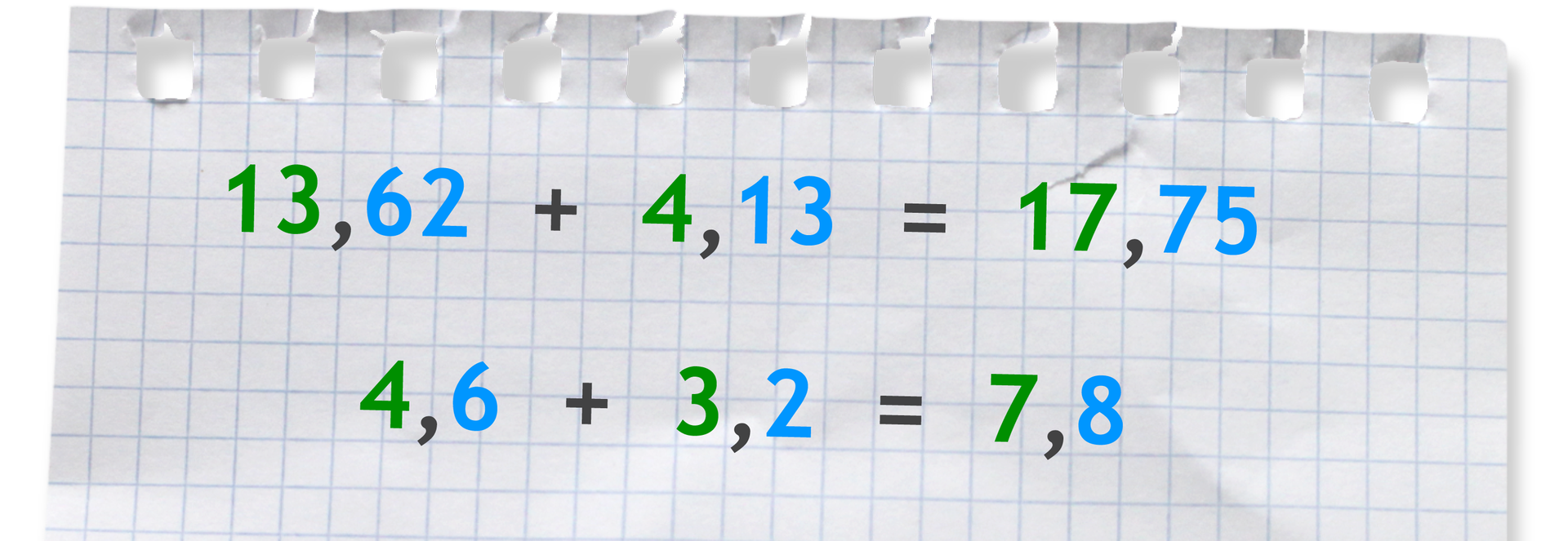 "Przykłady: 13,62 +4,13 =17,75