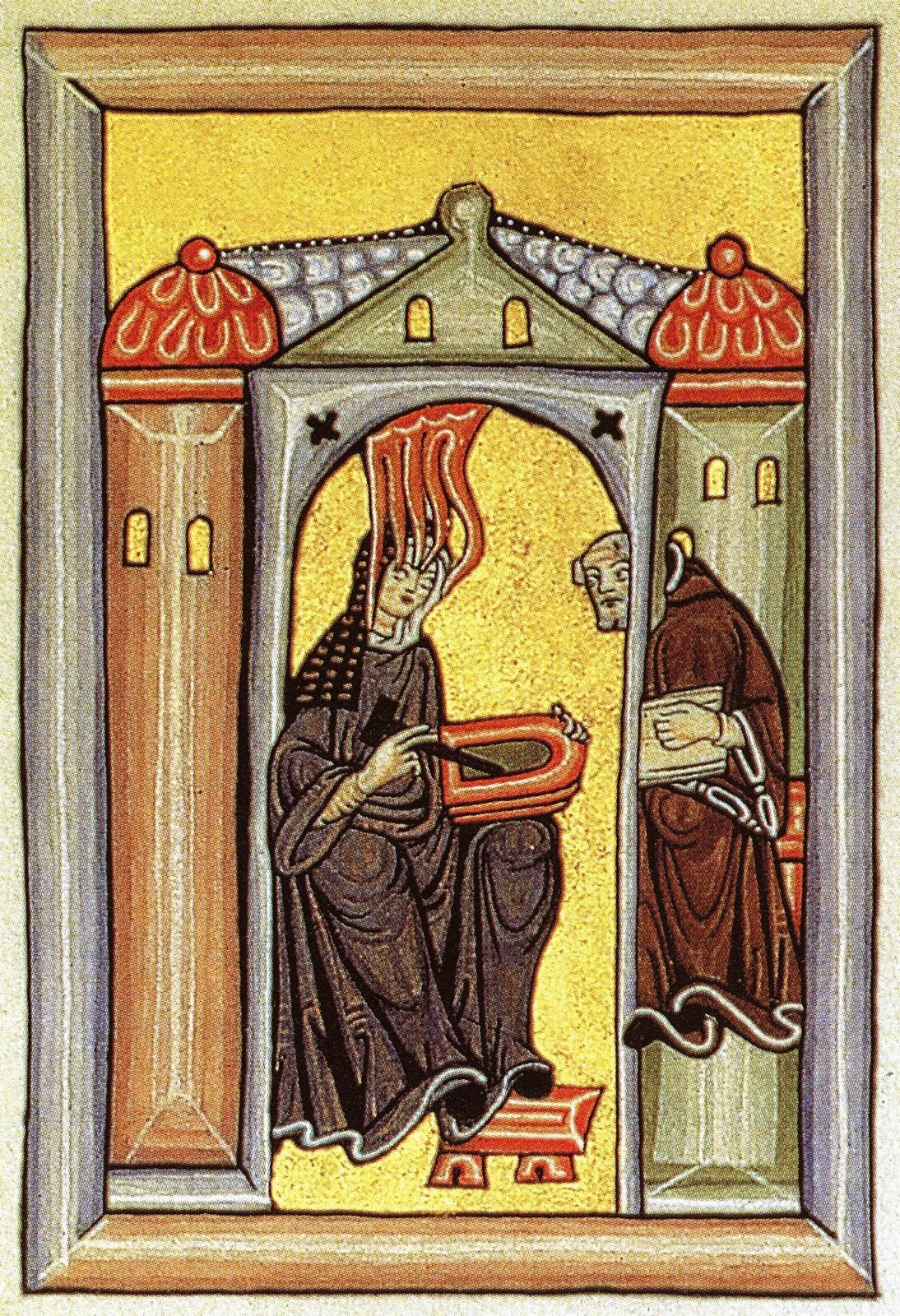 Mniszka niemiecka, Hildegarda z Bingen Źródło: Mniszka niemiecka, Hildegarda z Bingen , domena publiczna.