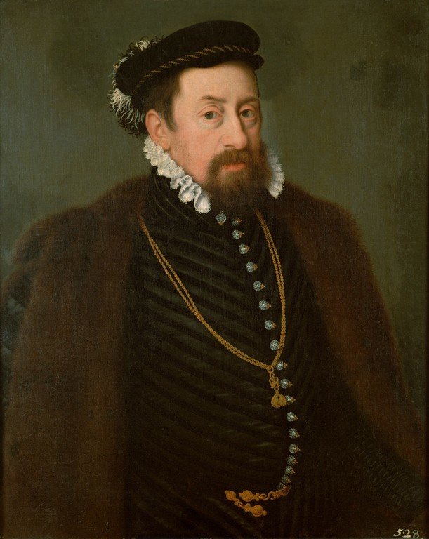 Portret Maksymiliana II namalowany przez Nicolasa Neufchâtela (ok. 1539-1567) Portret Maksymiliana II namalowany przez Nicolasa Neufchâtela (ok. 1539-1567) Źródło: Nicolas Neufchâtel, ok. 1566, olej na płótnie, Kunsthistorisches Museum, domena publiczna.