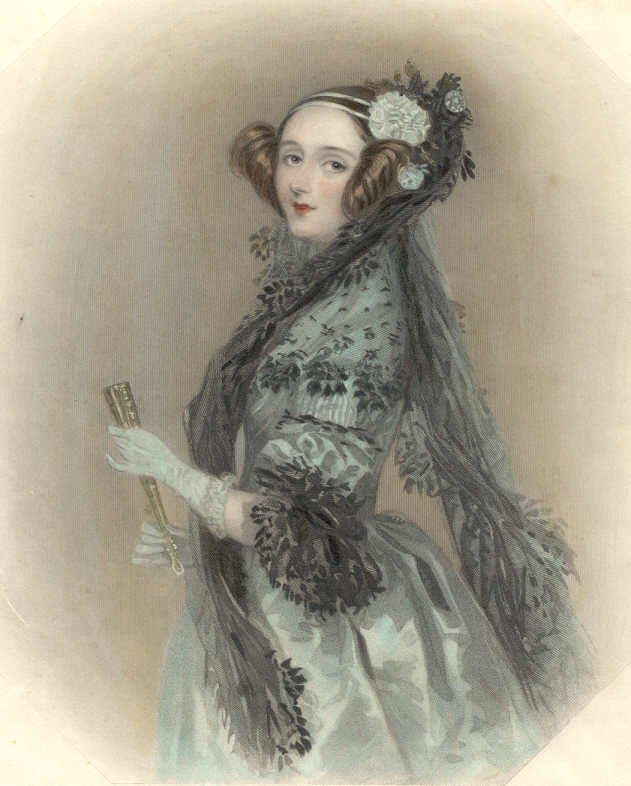 Portret Ady Lovelace Źródło: William Henry Mote, Portret Ady Lovelace, 1838, domena publiczna.