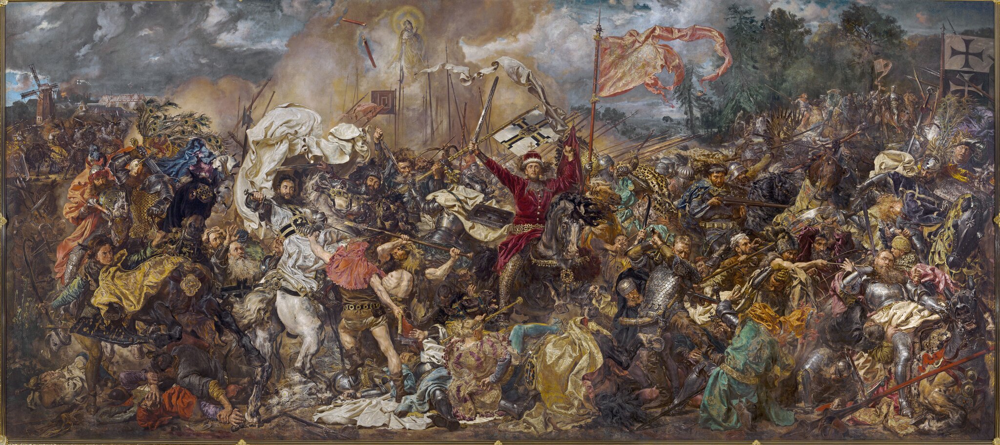 Jan Matejko, Bitwa pod Grunwaldem, 1878 Jan Matejko, Bitwa pod Grunwaldem, 1878 Źródło: olej na płótnie, Muzeum Narodowe w Warszawie, domena publiczna.