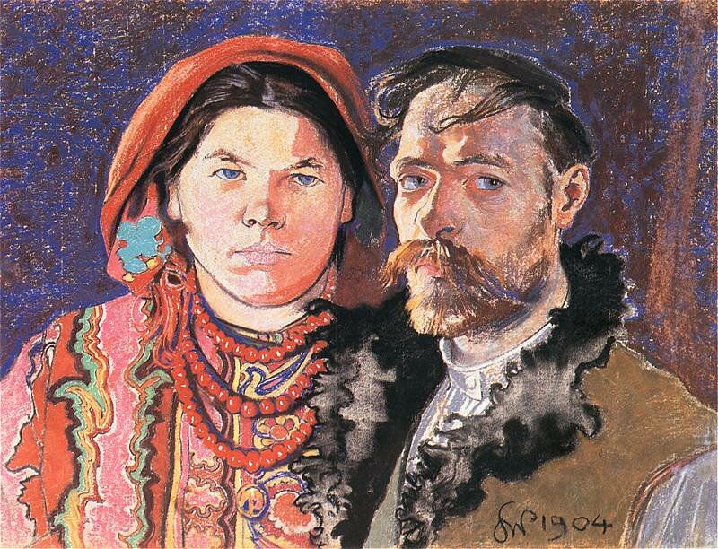 Portret artysty z żoną Źródło: Stanisław Wyspiański, Portret artysty z żoną, 1904, pastel, Muzeum Narodowe, domena publiczna.