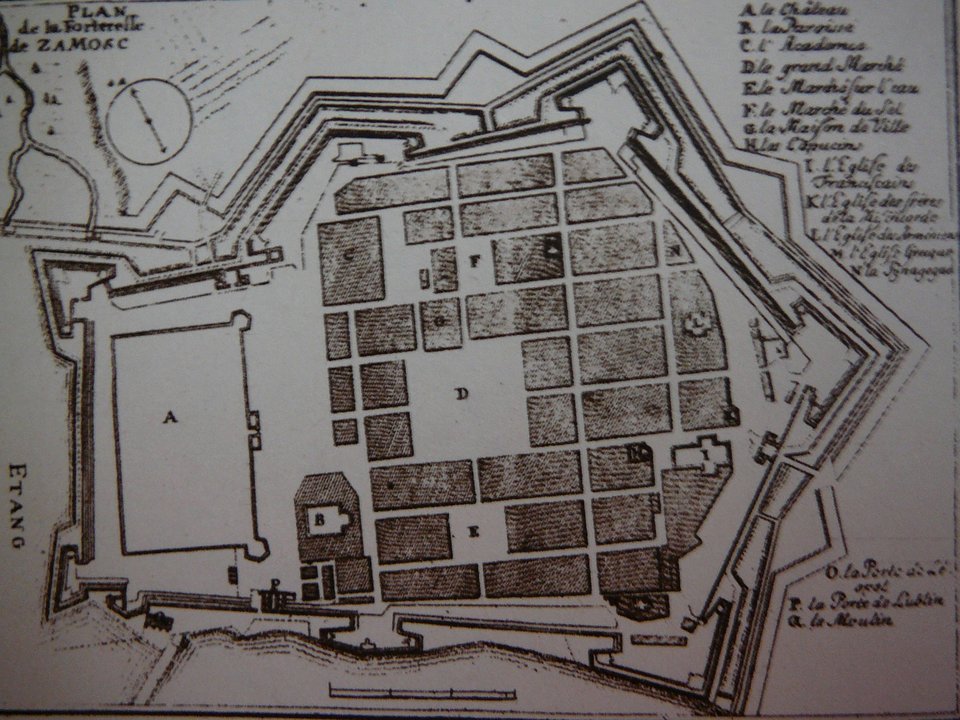 Zamość – miasto idealne – plan z drugiej poł. XVII w. Zamość – miasto idealne – plan z drugiej poł. XVII w. Źródło: Stanisław Jabłonowski, domena publiczna.