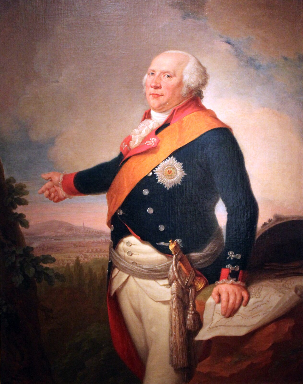 Król Prus, następca i bratanek Fryderyka II Wielkiego, Fryderyk Wilhelm II (1744-1797) Król Prus, następca i bratanek Fryderyka II Wielkiego, Fryderyk Wilhelm II (1744-1797) Źródło: Johann Christoph Frisch, 1794, Olej na płótnie, Niemieckie Muzeum Historyczne, domena publiczna.