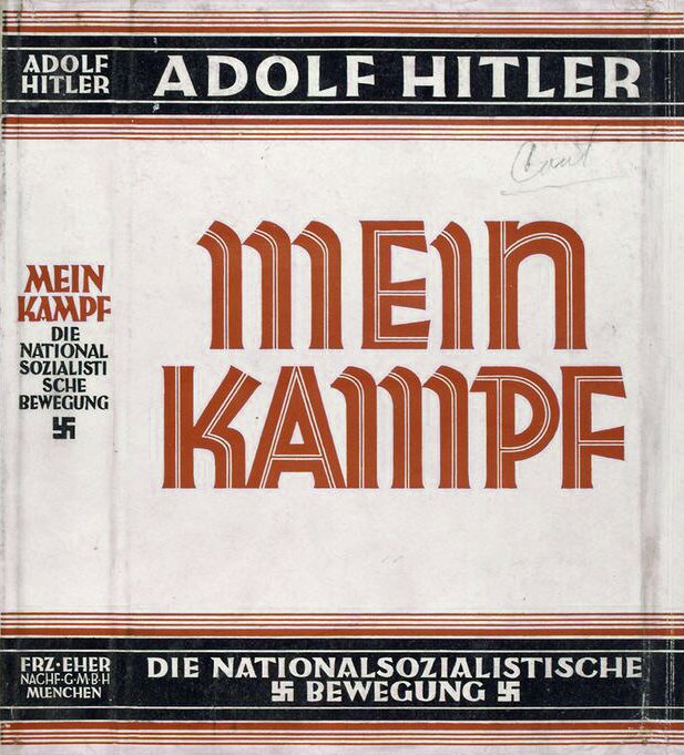 Okładka „Mein Kampf˝ Okładka „Mein Kampf˝ Źródło: domena publiczna.