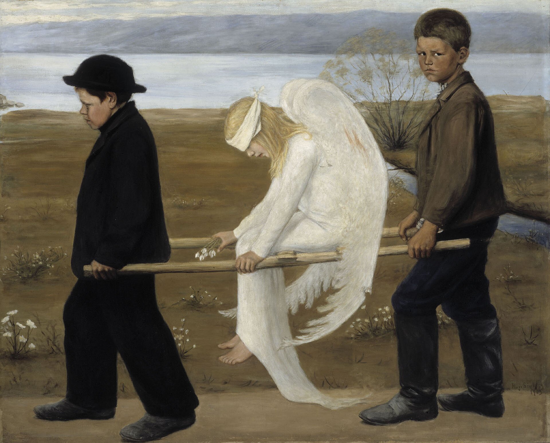 Ranny anioł Źródło: Hugo Simberg, Ranny anioł, 1903, olej na płótnie, licencja: CC 0.