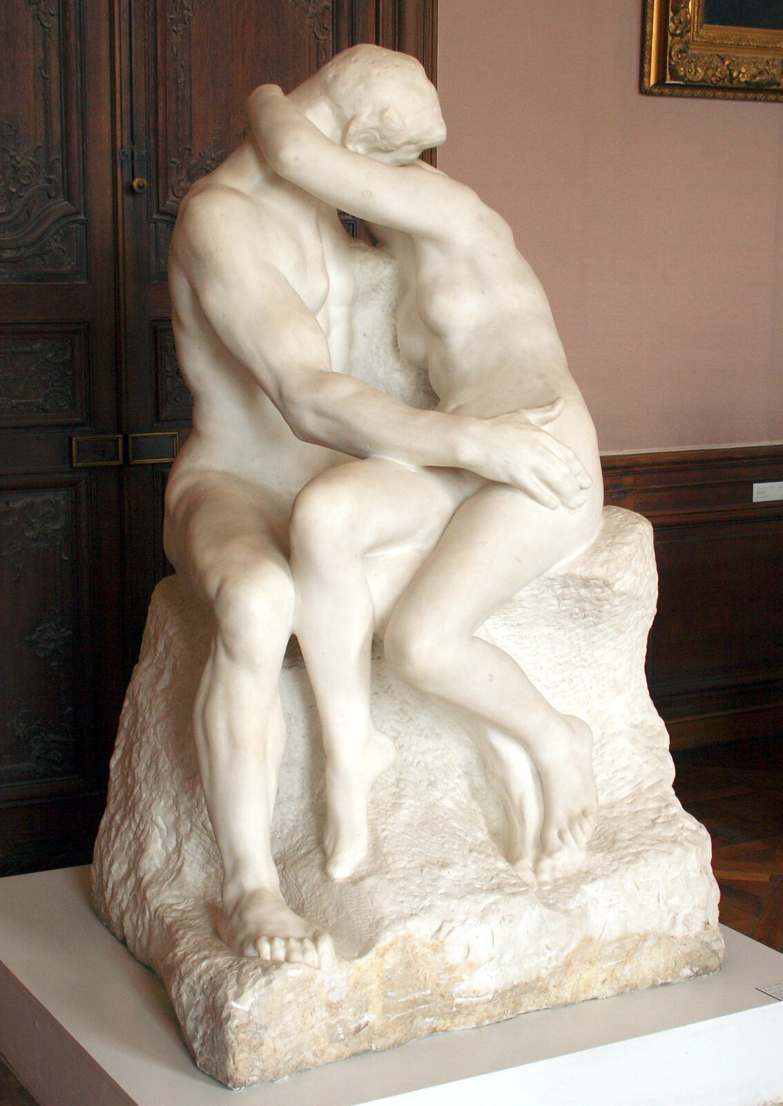 Auguste Rodin, Pocałunek, 1888–1898 Źródło: Szilas, Auguste Rodin, Pocałunek, 1888–1898, marmur, Musée Rodin, Paryż, licencja: CC 0.