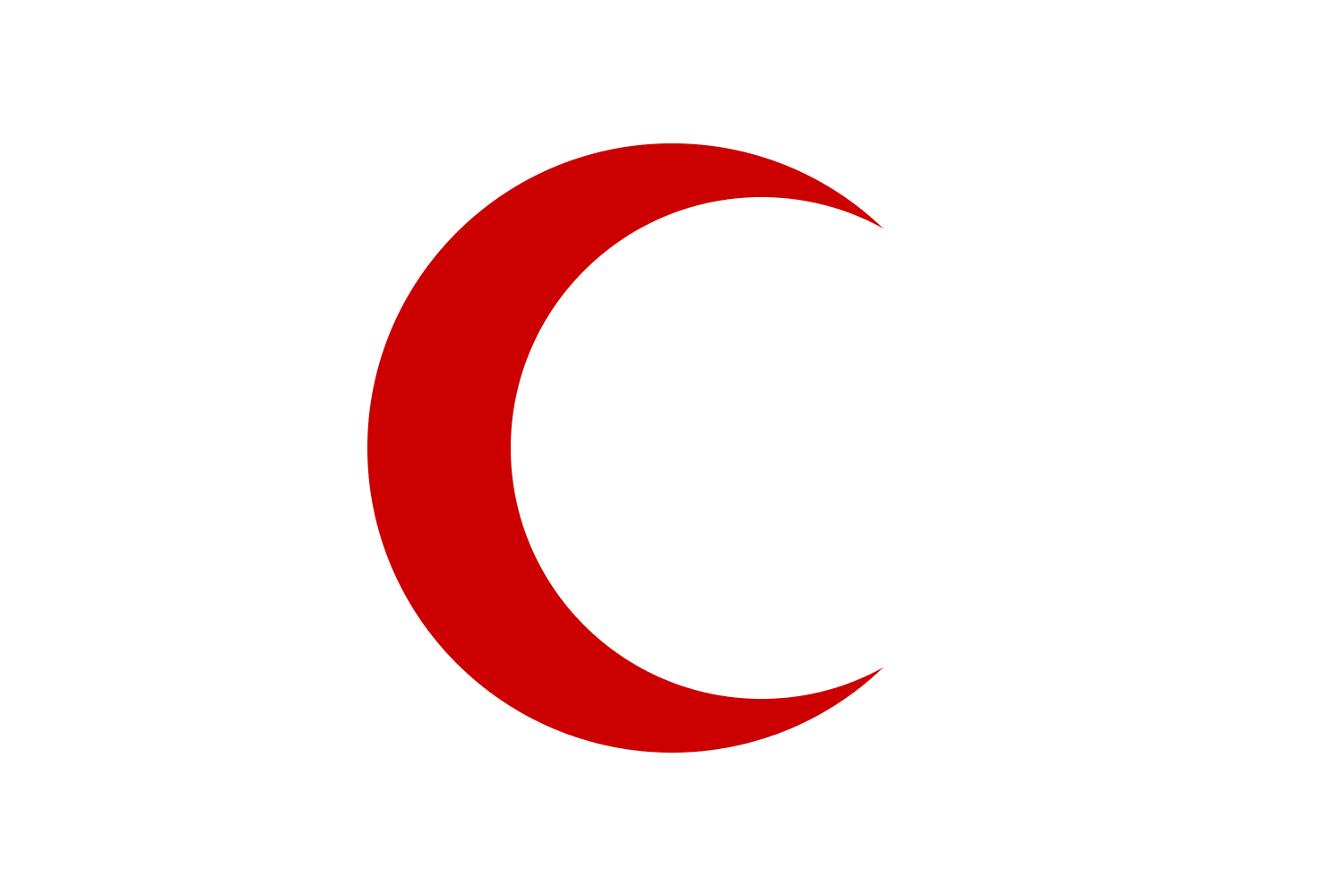 Flaga Czerwonego Półksiężyca − największej organizacji humanitarnej działającej w Turcji Flaga Czerwonego Półksiężyca − największej organizacji humanitarnej działającej w Turcji Źródło: domena publiczna.