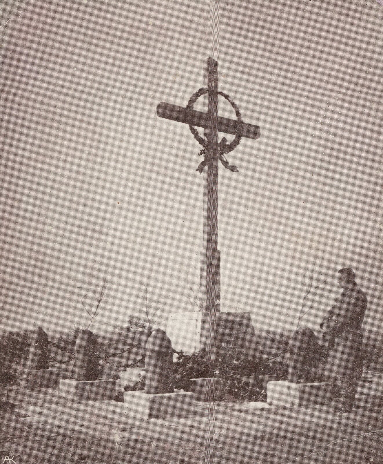 Pomnik poległych pod Sokalem Źródło: Pomnik poległych pod Sokalem, 1916, pocztówka, domena publiczna.