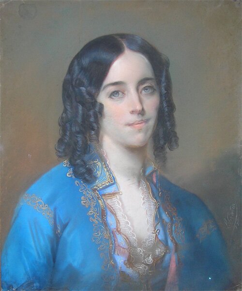 George Sand Źródło: Charles Louis Gratia, George Sand, 1835, domena publiczna.