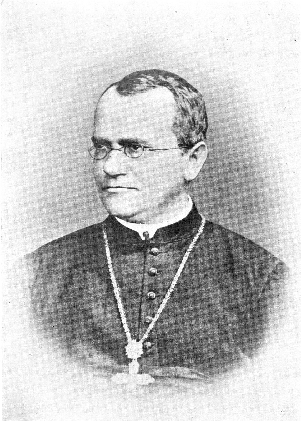 Grafika przedstawia portret mężczyzny w średnim wieku, ubranego w sutannę.