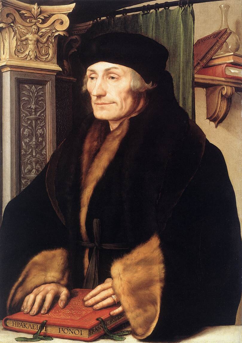Erazm z Rotterdamu Erazm z Rotterdamu Źródło: Albrecht Dürer, 1526, olej na płótnie, domena publiczna.